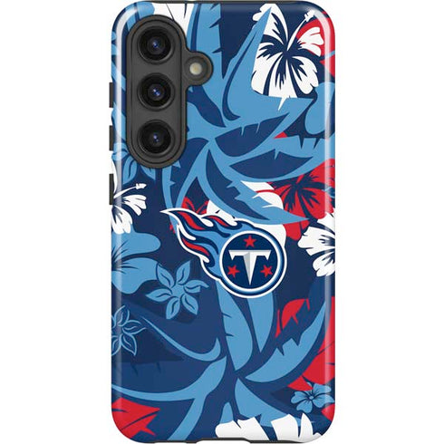 NFL Tennessee Titans Tropical Print Galaxy S24 Plus Impact Case